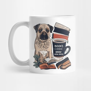 books and coffee and dogs and social justice Mug